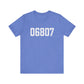 06807 - Greenwich CT Zip Code Unisex Jersey Short Sleeve T-Shirt