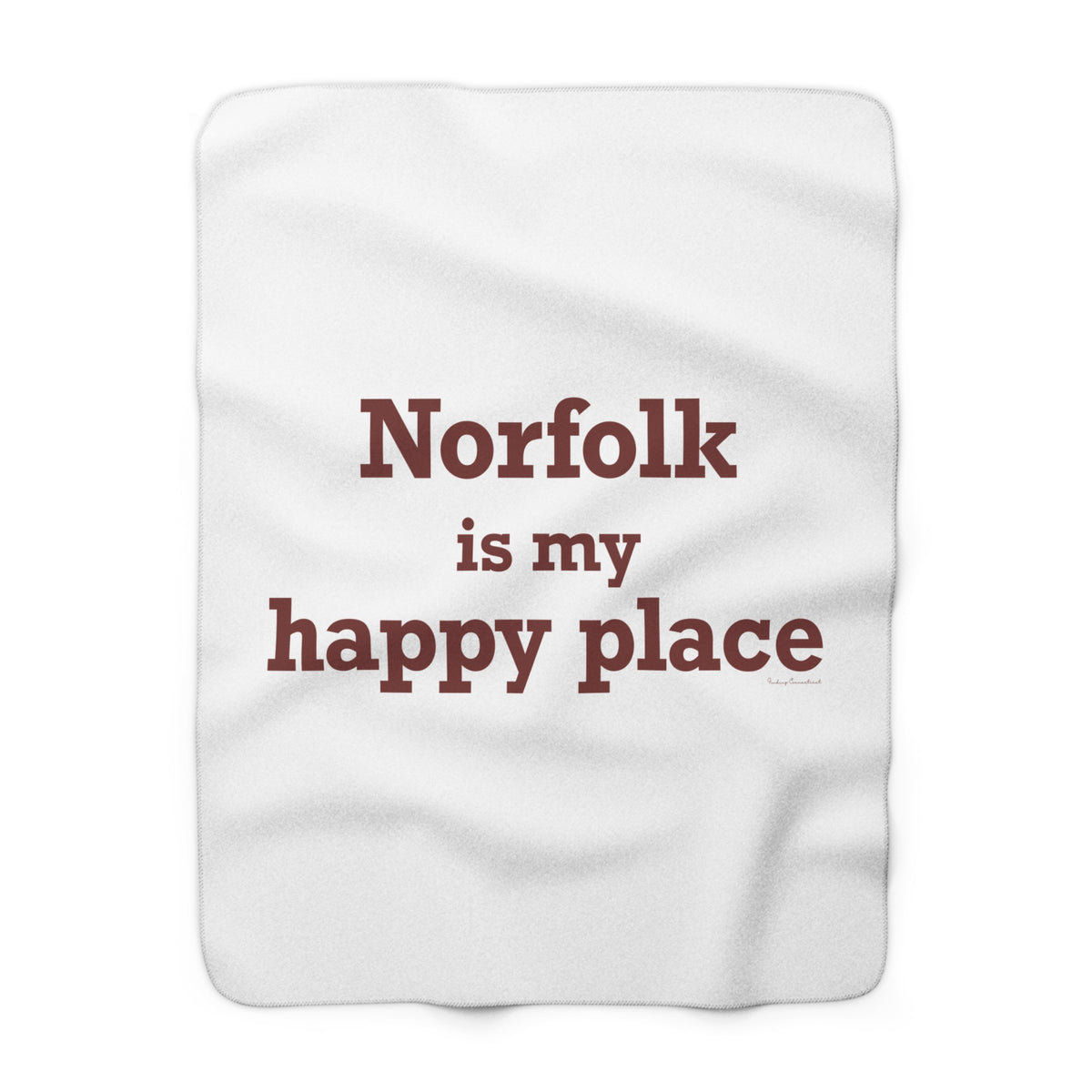 Norfolk is My Happy Place Sherpa Fleece Blanket