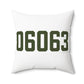 06063 Barkhamsted Connecticut Zip Code Polyester Square Pillow