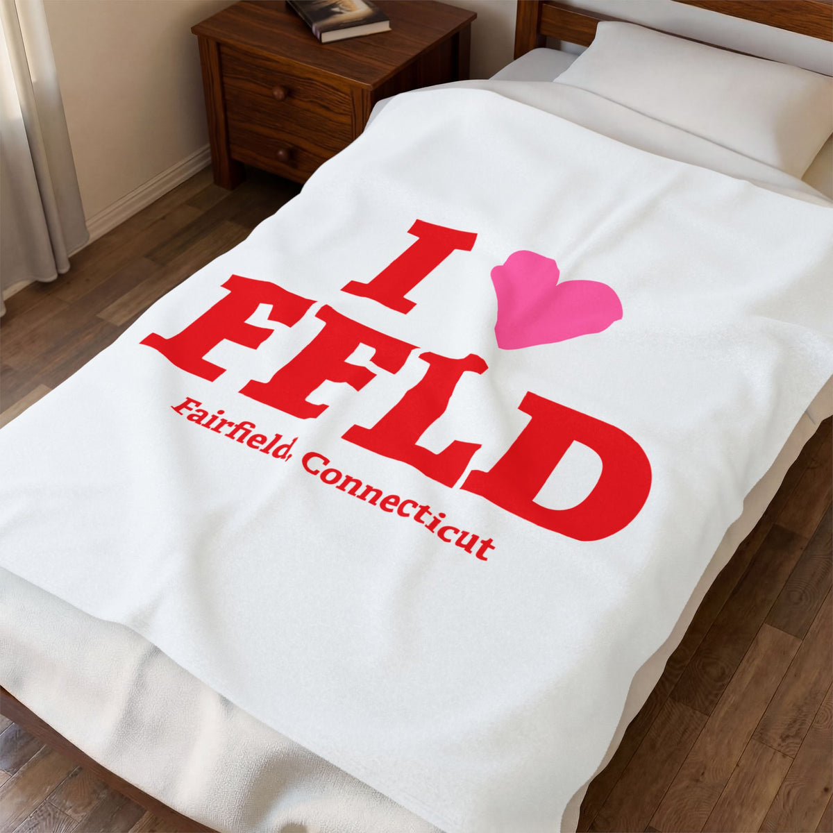 I Heart FFLD Velveteen Plush Blanket
