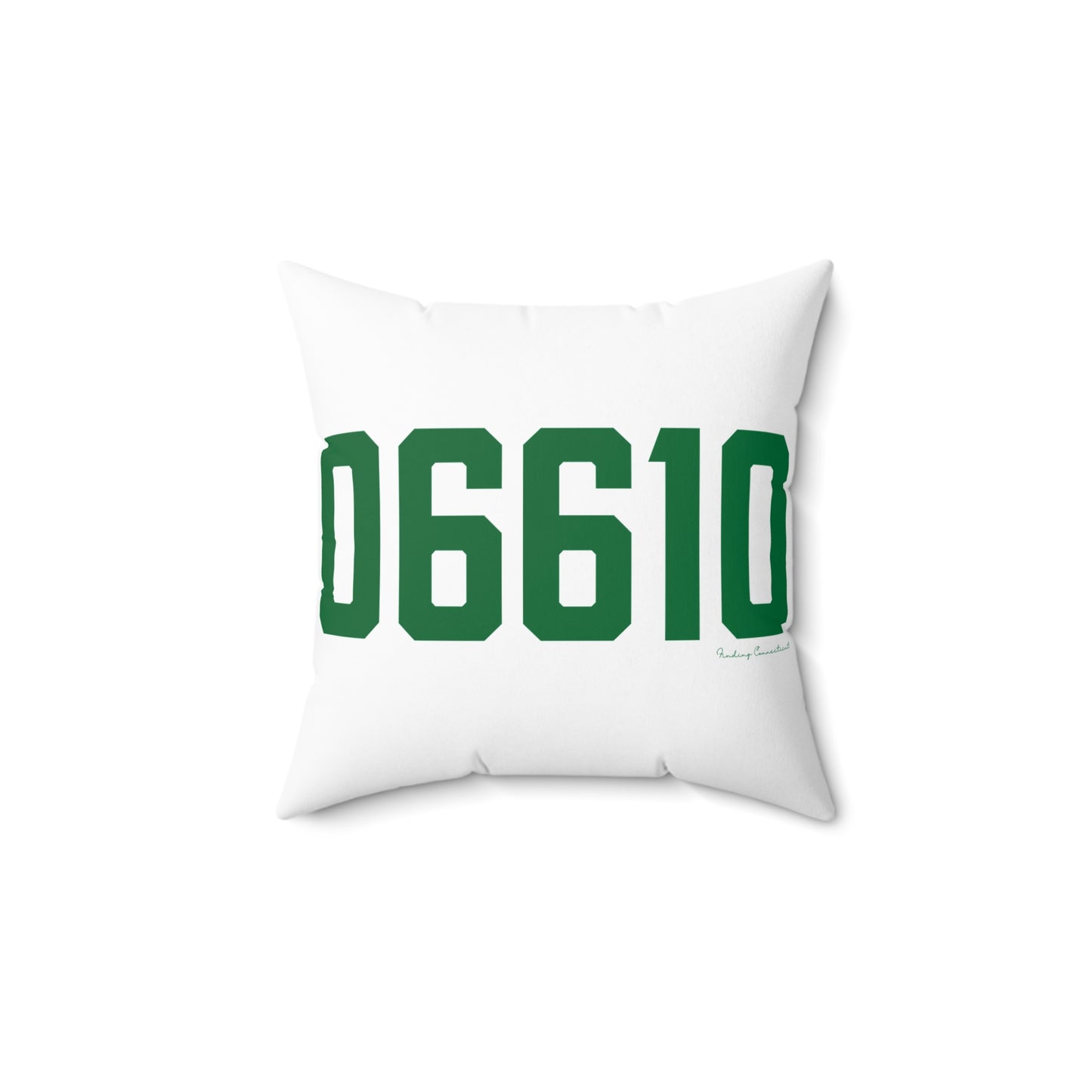 06610  Bridgeport Connecticut Zip Code Spun Polyester Square Pillow