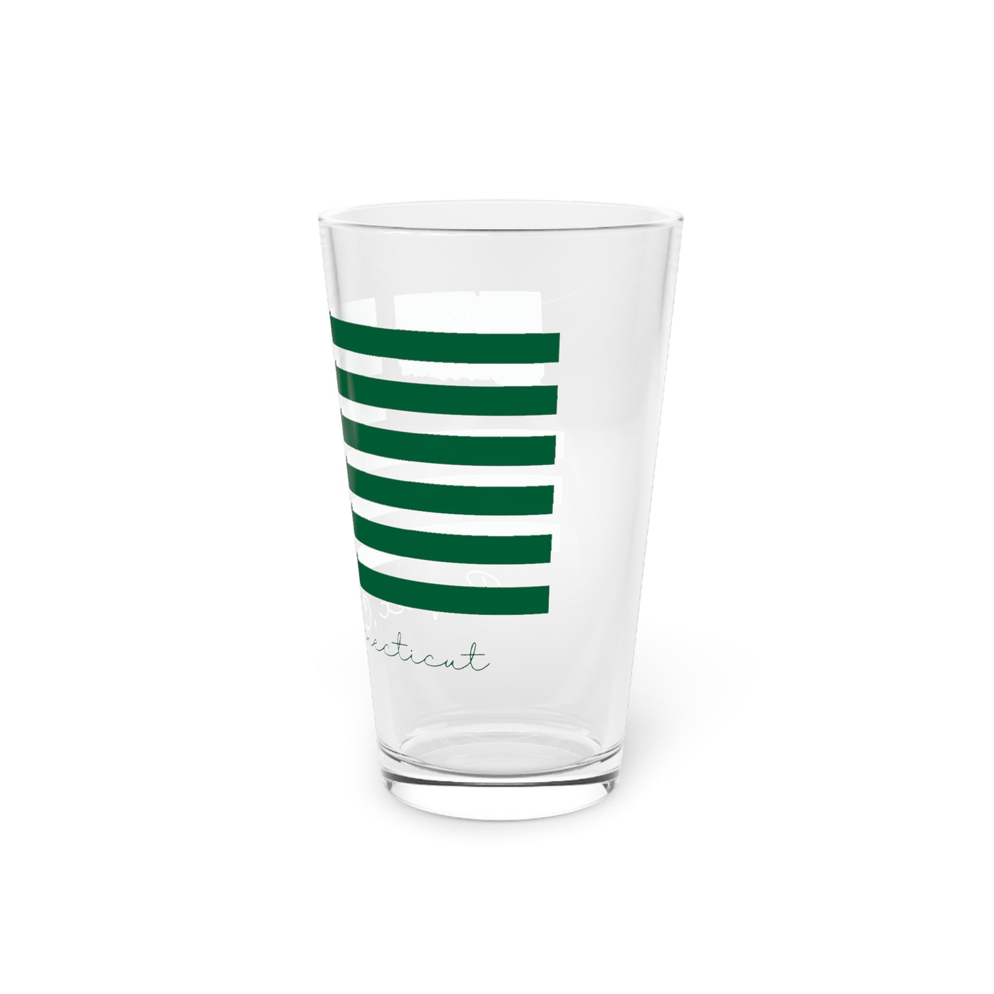 Pomfret Connecticut St. Patrick’s Day Flag Pint Glass, 16oz