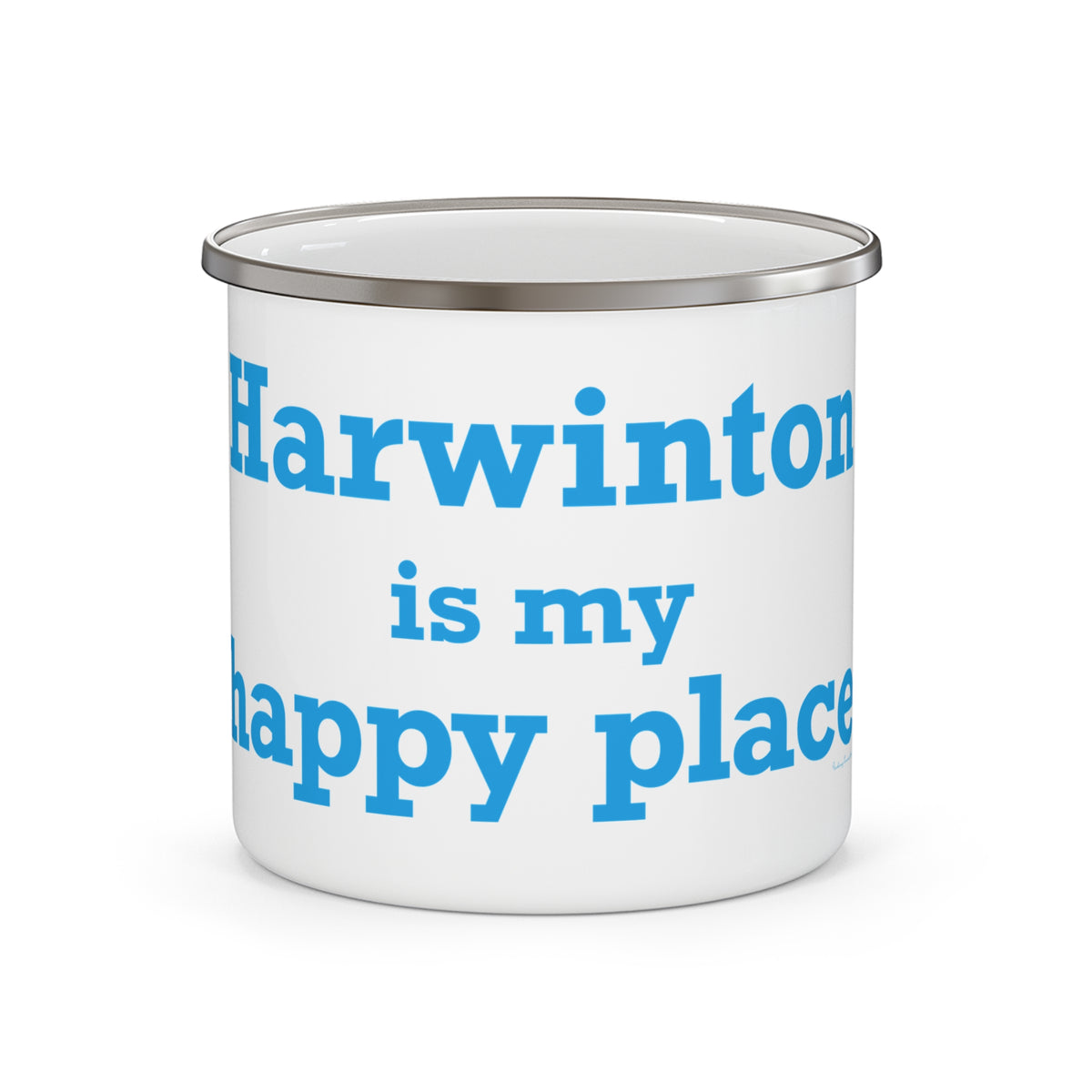 Harwinton is My Happy Place Enamel Camping Mug