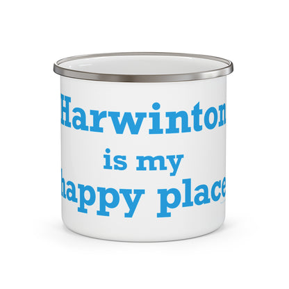 Harwinton is My Happy Place Enamel Camping Mug