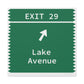 Vintage Merritt Parkway Exit 29 Sign Matte Canvas, Stretched, 1.25"