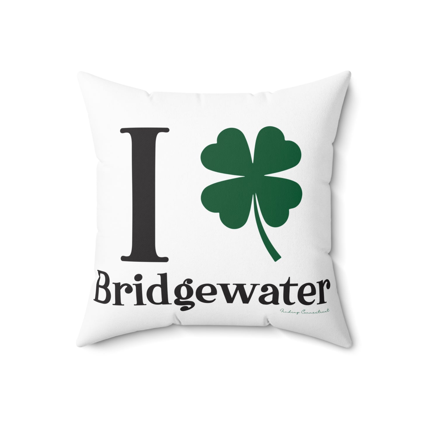 I Clover Bridgewater Spun Polyester Square Pillow