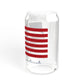 Newtown Connecticut Flag Sipper Glass, 16oz