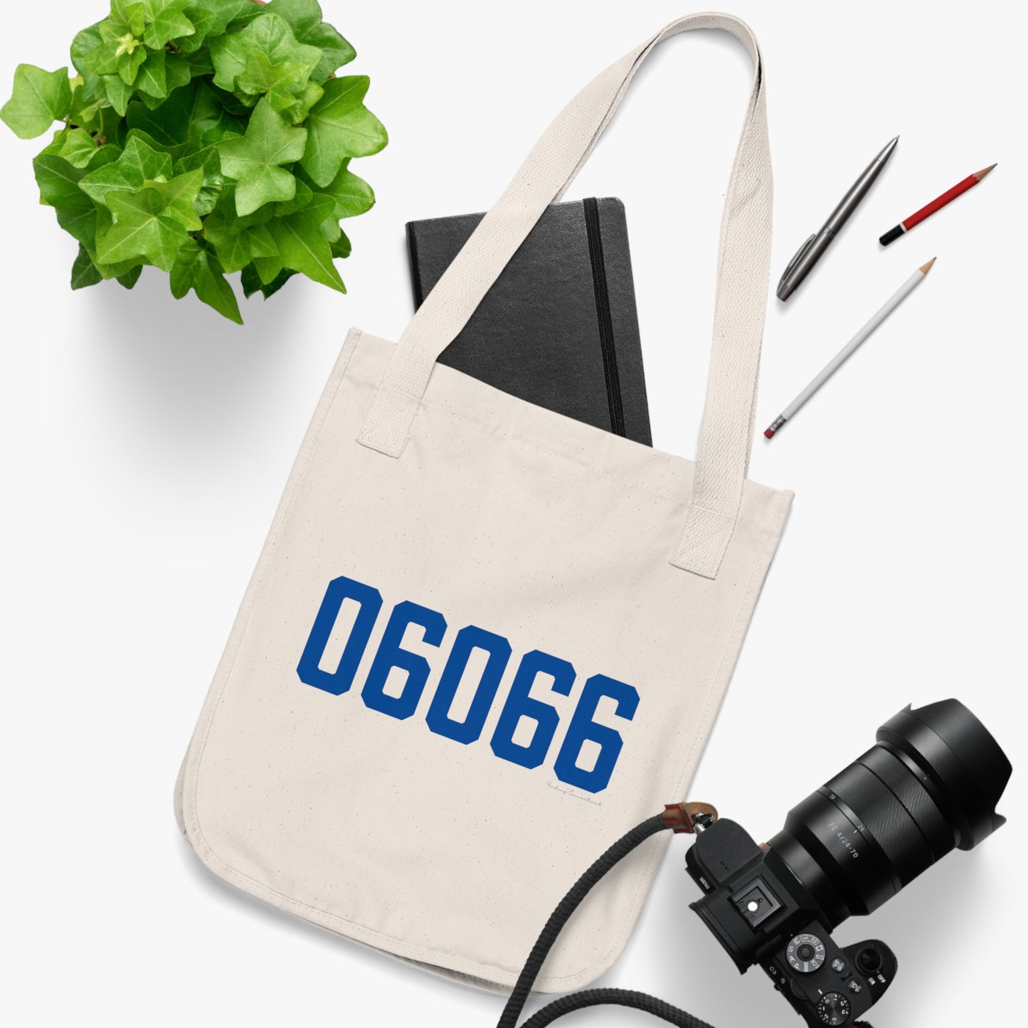 06066 Vernon Connecticut Zip Code Organic Canvas Tote Bag
