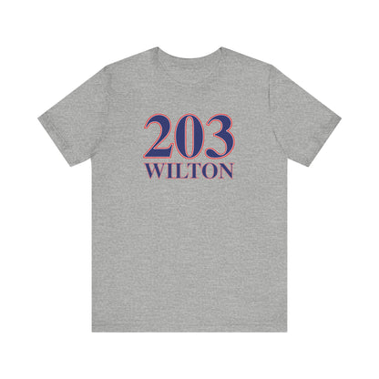 203 Wilton Red White & Blue  Unisex Jersey Short Sleeve T-Shirt