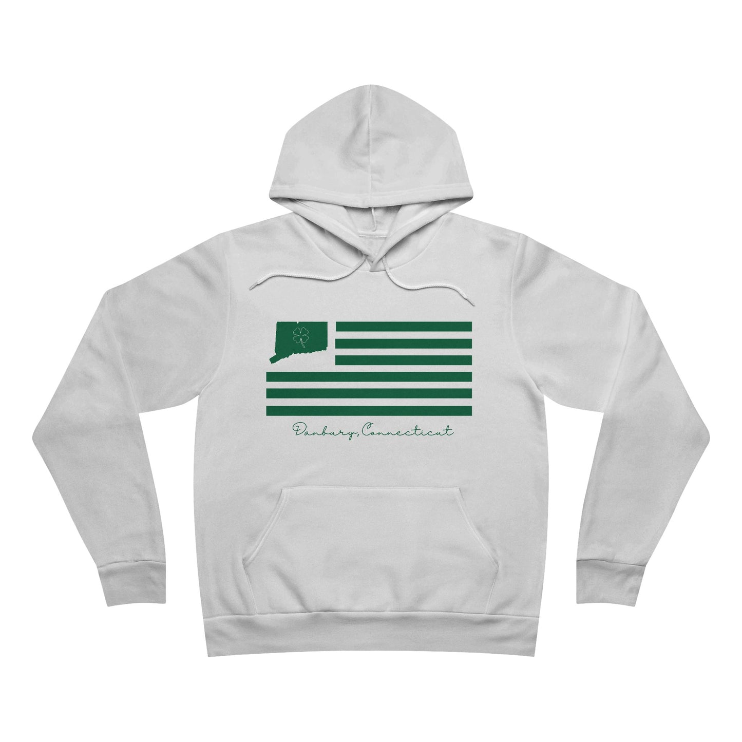 Danbury Connecticut St Patrick’s Day Flag Unisex Sponge Fleece Pullover Hoodie