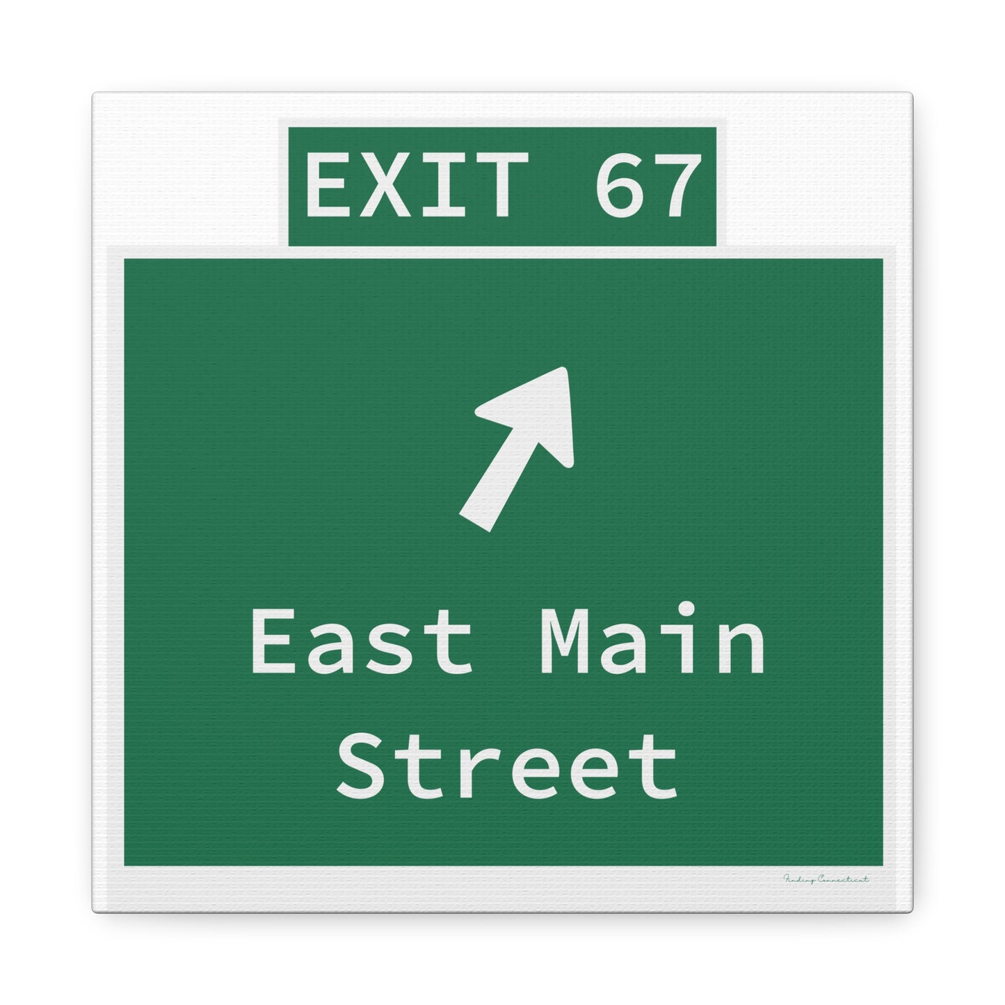 Vintage WCP Exit 67 Sign Matte Canvas, Stretched, 1.25"