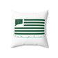 North Stonington Connecticut St. Patrick’s Day Flag Spun Polyester Square Pillow