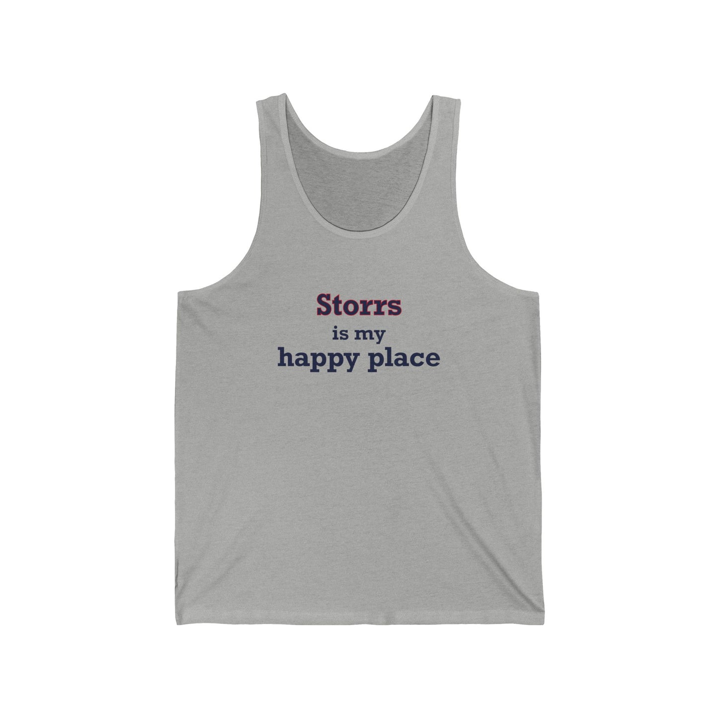 Storrs Is My Happy Place Unisex Jersey Tank Top