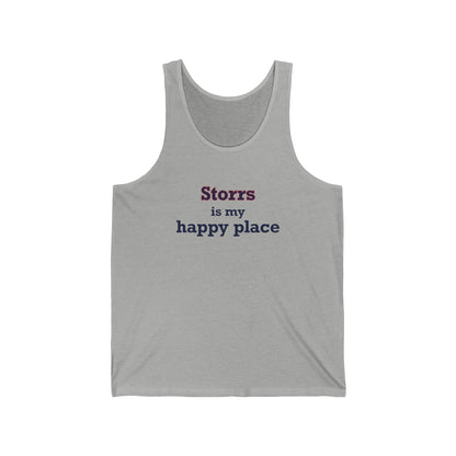 Storrs Is My Happy Place Unisex Jersey Tank Top
