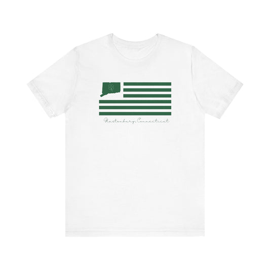 Glastonbury Connecticut St Patrick’s Day Flag Unisex Jersey Short Sleeve T-Shirt