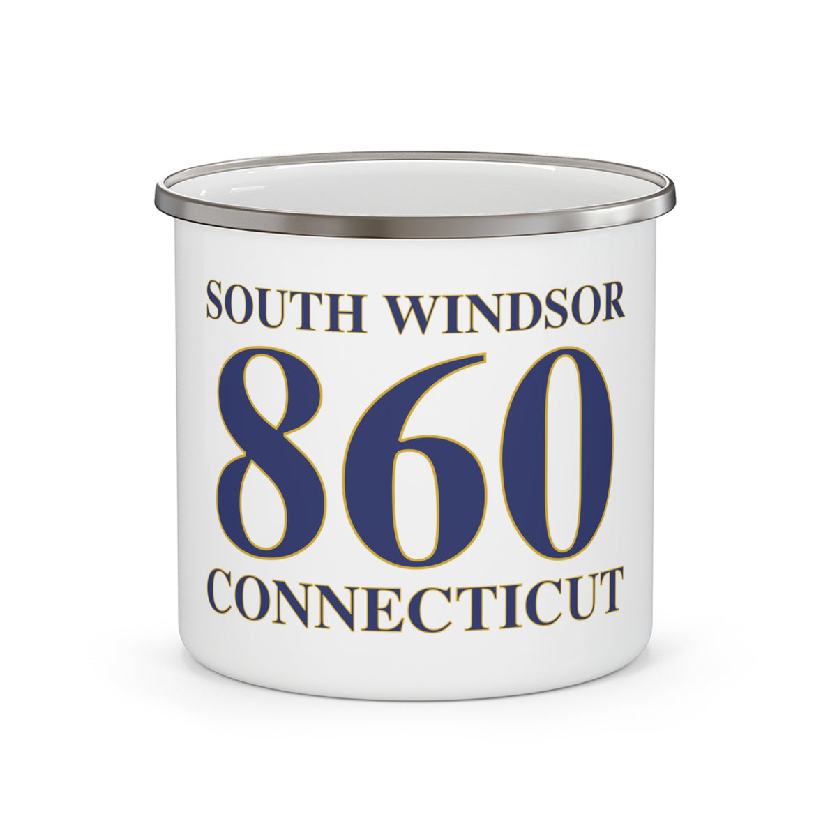 South Windsor 860 Connecticut Enamel Camping Mug
