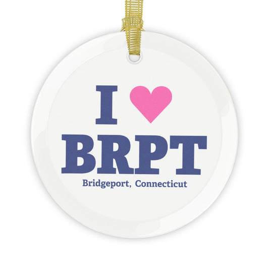 I Heart BRPT Glass Ornaments
