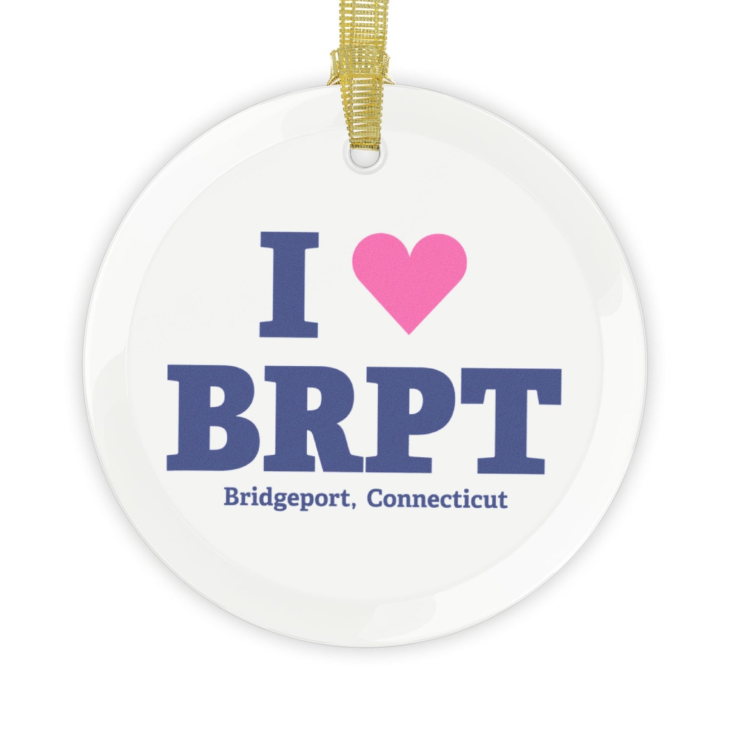 I Heart BRPT Glass Ornaments