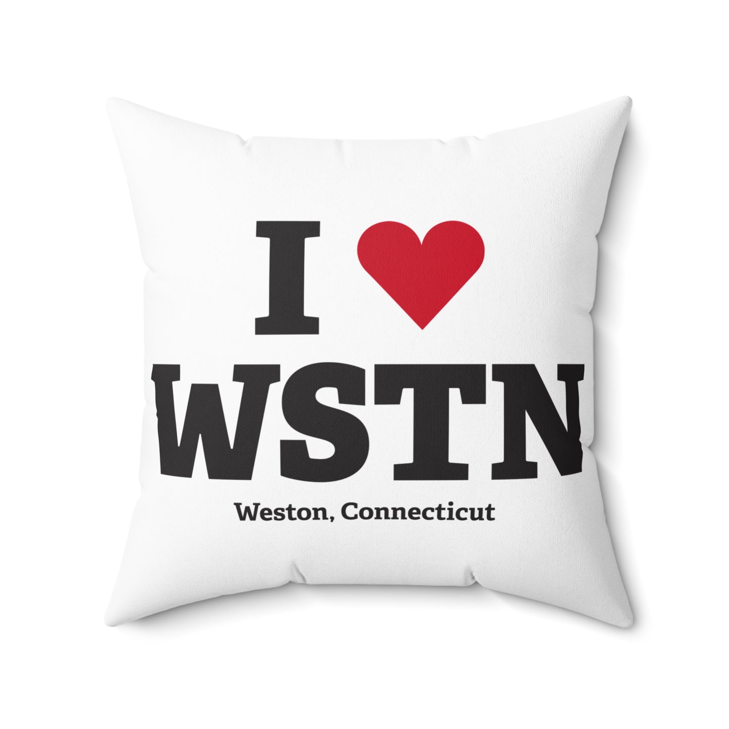 I Heart WSTN Spun Polyester Square Pillow