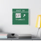 Vintage Merritt Parkway Exit 50 Sign Matte Canvas, Stretched, 1.25"