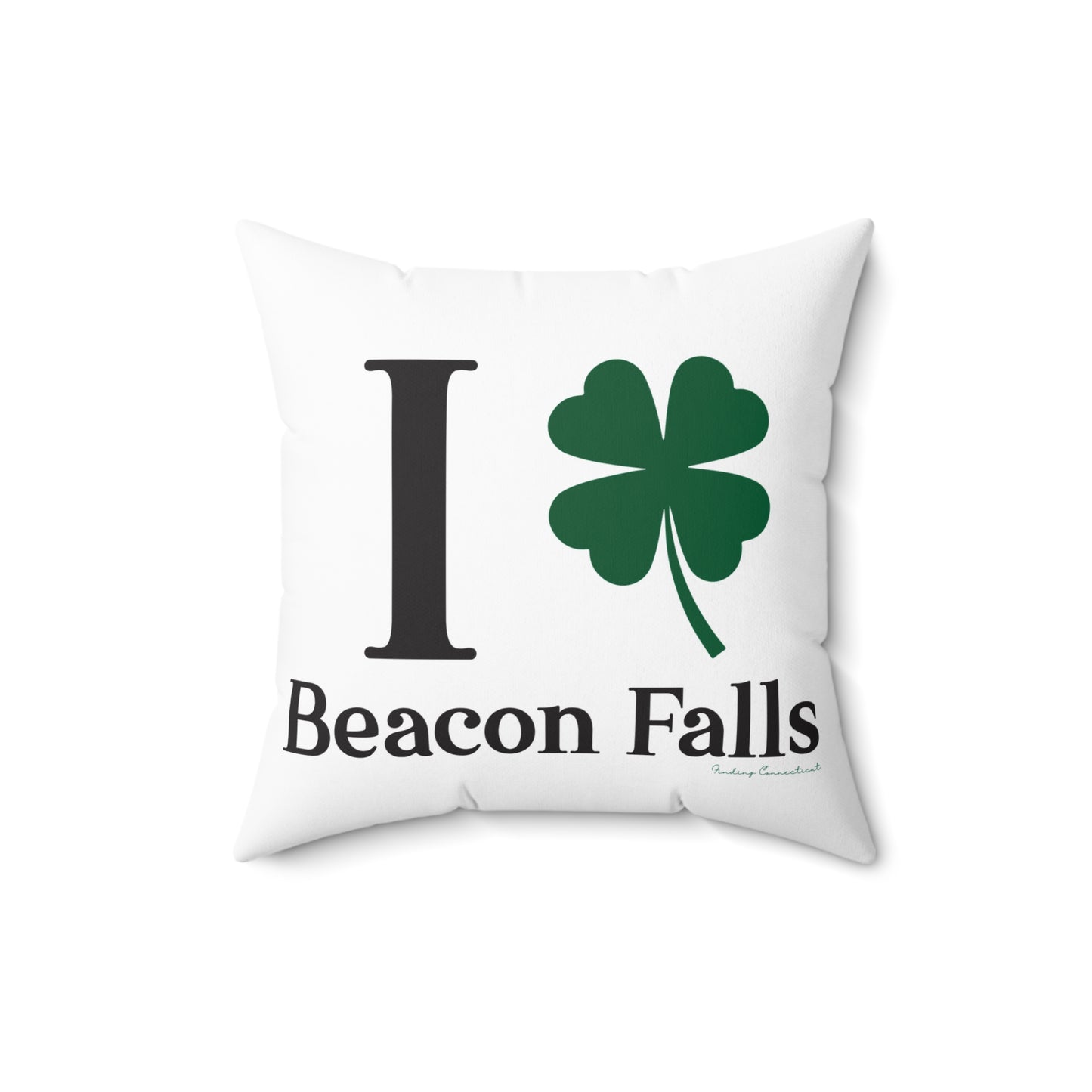 I Clover Beacon Falls Spun Polyester Square Pillow