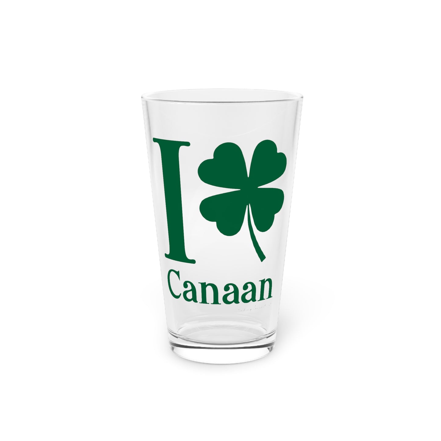 I Clover Canaan Pint Glass, 16oz