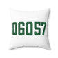 06057 New Hartford Connecticut Zip Code Polyester Square Pillow