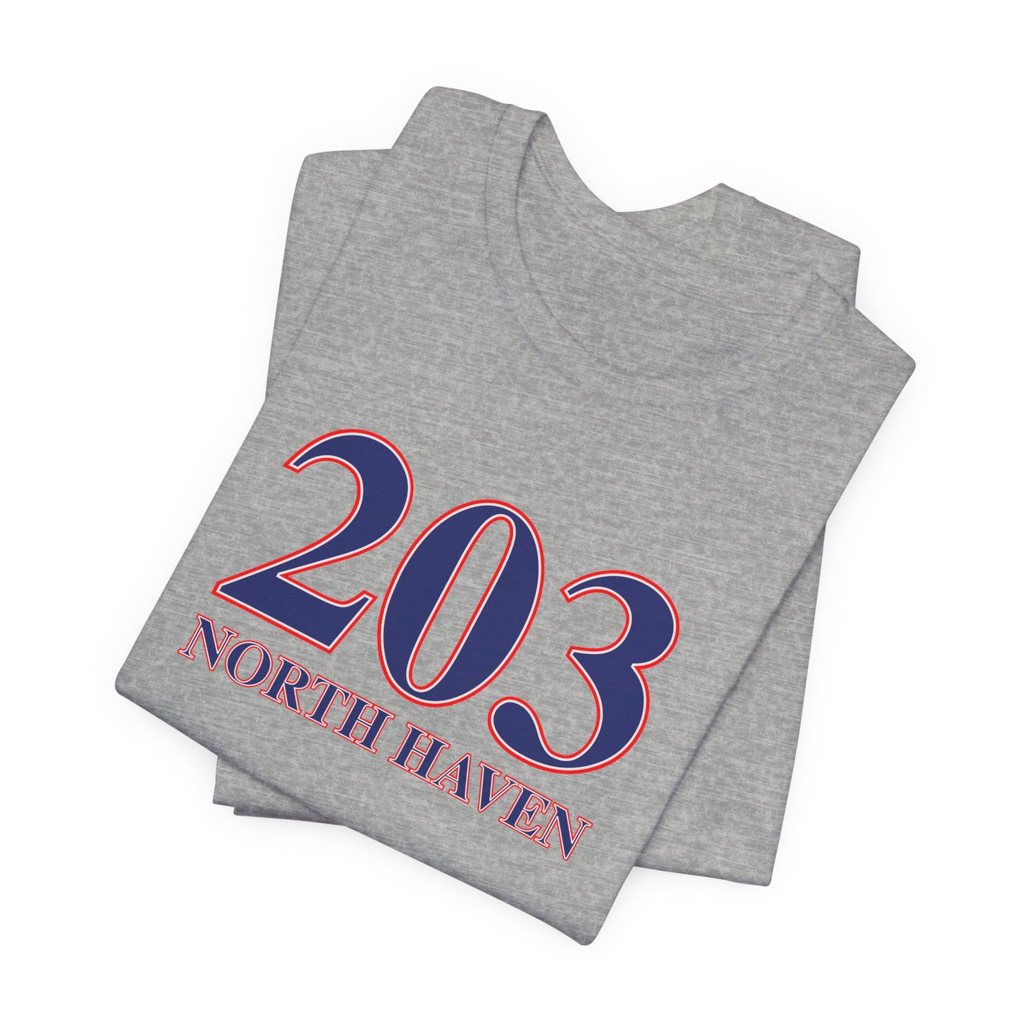 203 North Haven Red White & Blue Unisex Jersey Short Sleeve T-Shirt