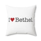 I Heart Bethel. Spun Polyester Square Pillow