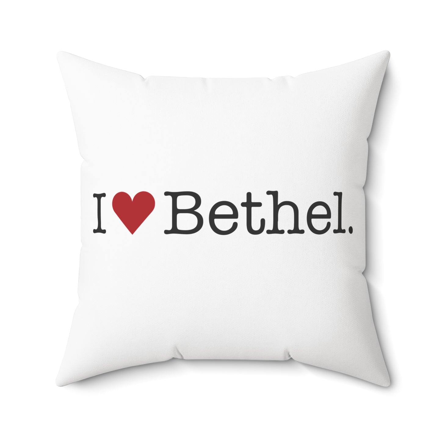 I Heart Bethel. Spun Polyester Square Pillow