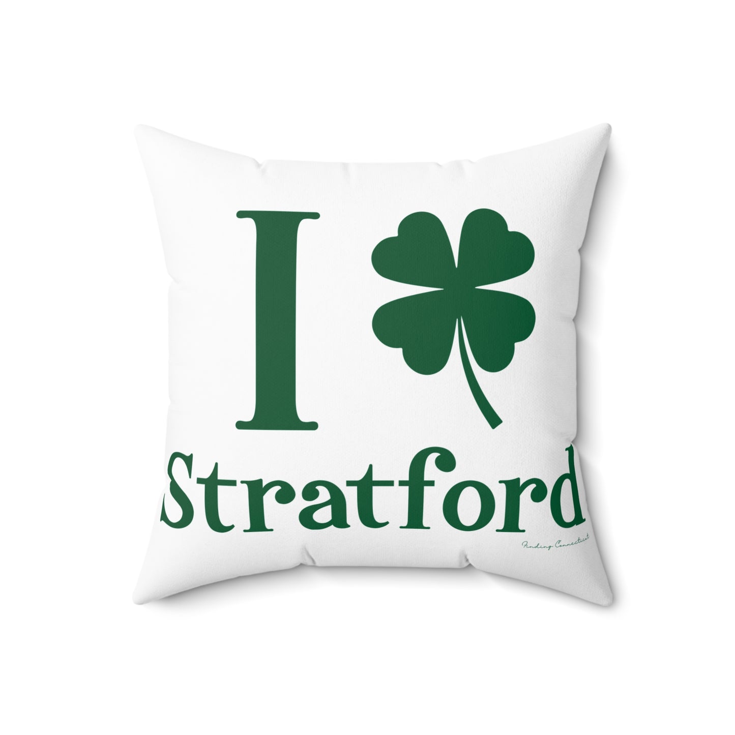 I Clover Stratford Spun Polyester Square Pillow