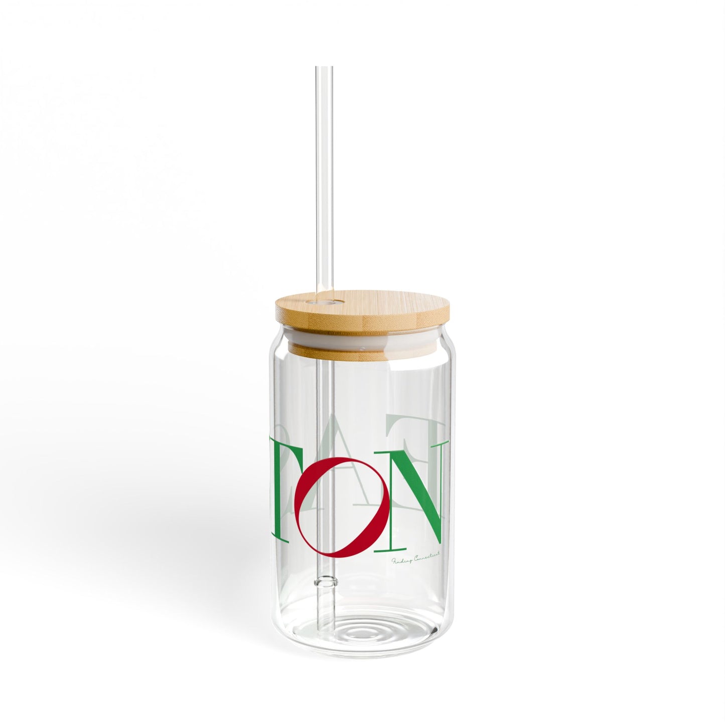 41 Tilt Easton Glass Can with Straw and Lid, 16oz