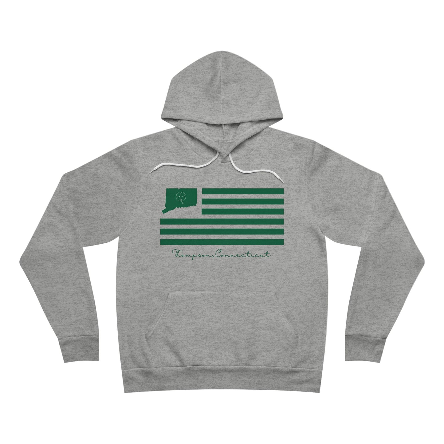 Thompson Connecticut St. Patrick’s Day Flag Unisex Sponge Fleece Pullover Hoodie