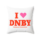 I Heart DNBY Spun Polyester Square Pillow