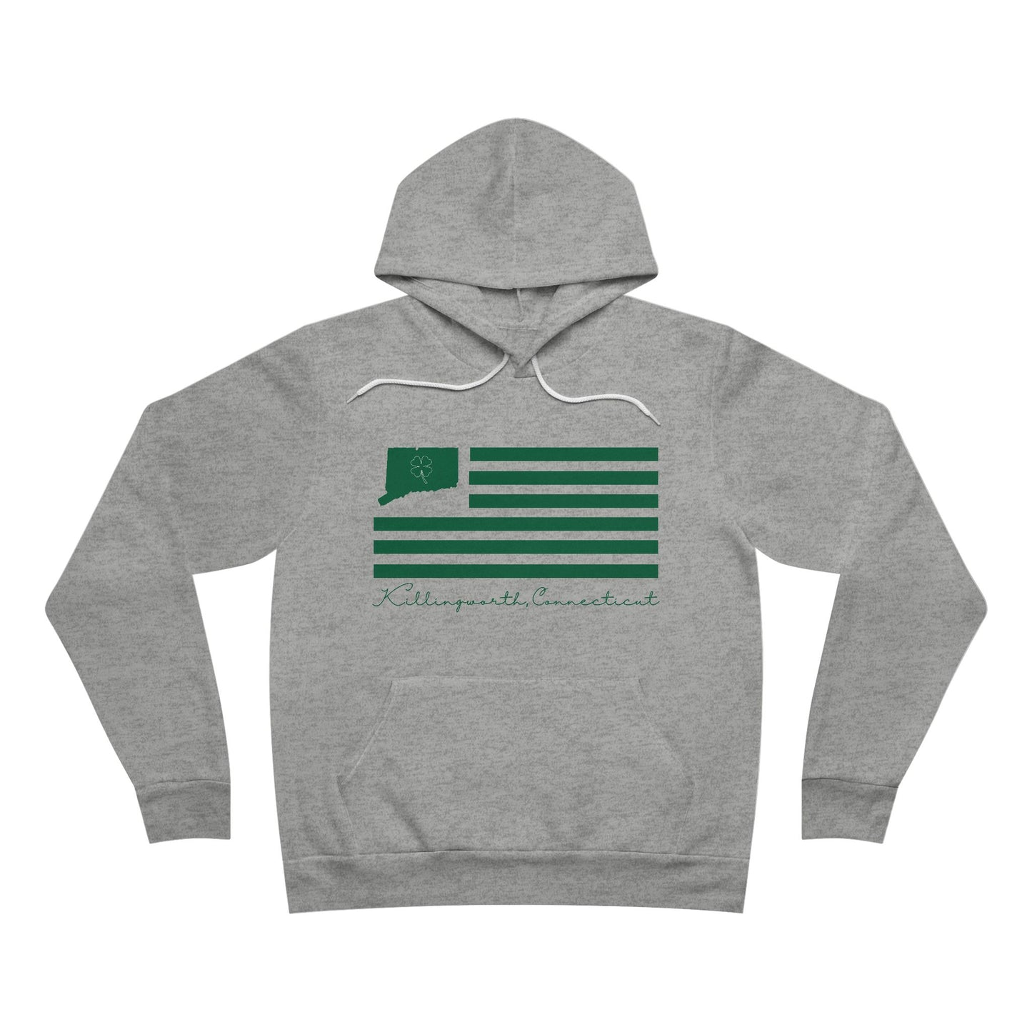 Killingworth Connecticut St. Patrick’s Day Flag Unisex Sponge Fleece Pullover Hoodie