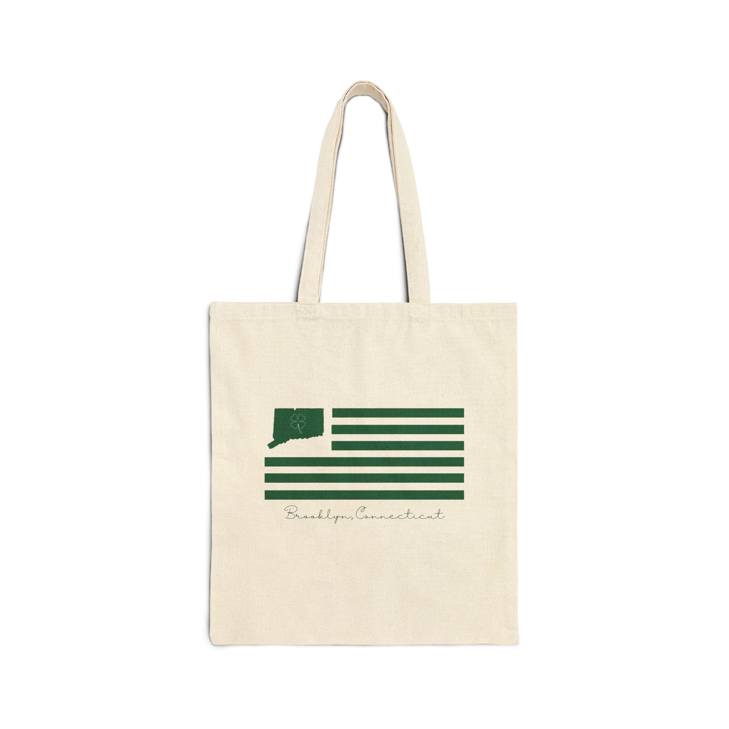 Brooklyn Connecticut St. Patrick’s Day Flag Cotton Canvas Tote Bag
