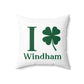 I Clover Windham Spun Polyester Square Pillow