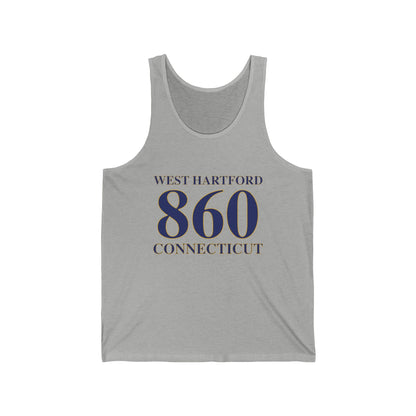 West Hartford 860 Connecticut Unisex Jersey Tank Top