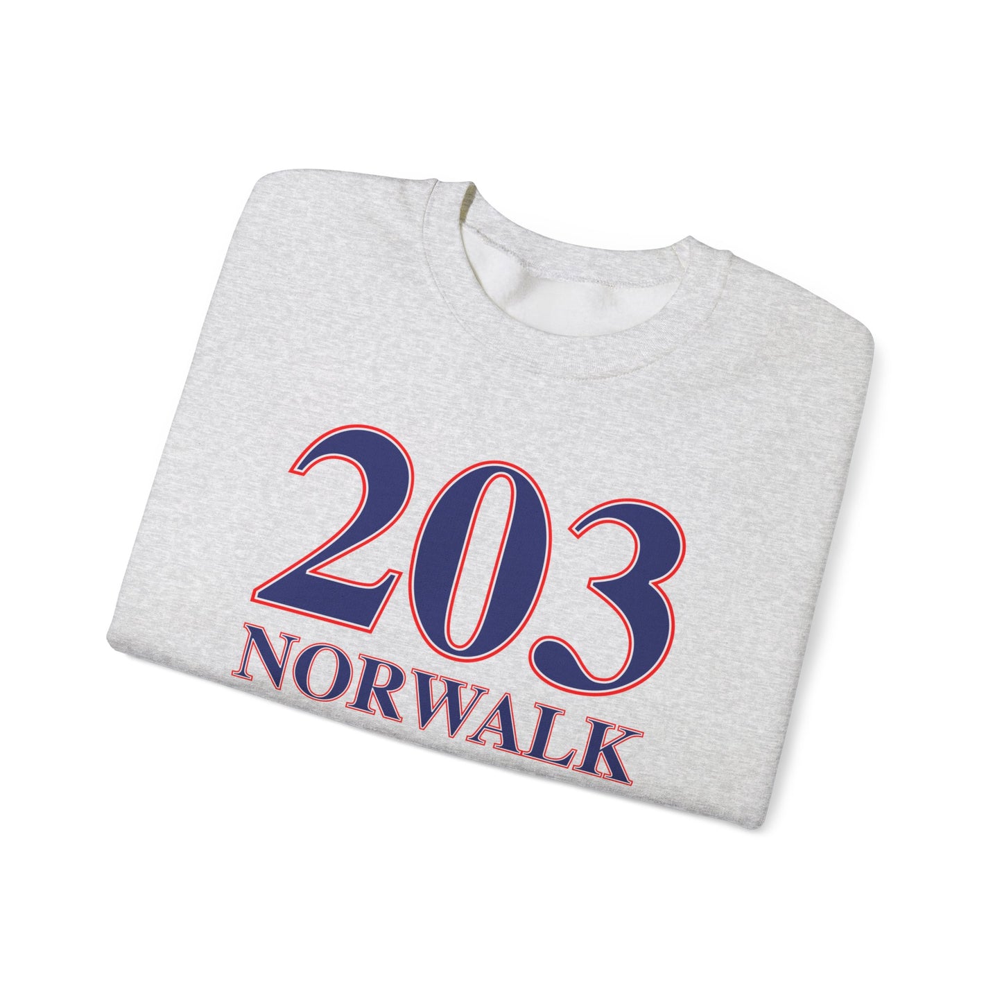 203 Norwalk Red, White & Blue Unisex Heavy Blend™ Crewneck Sweatshirt