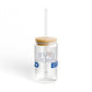 Love Brookfield Glass Can with Straw and Lid, 16oz