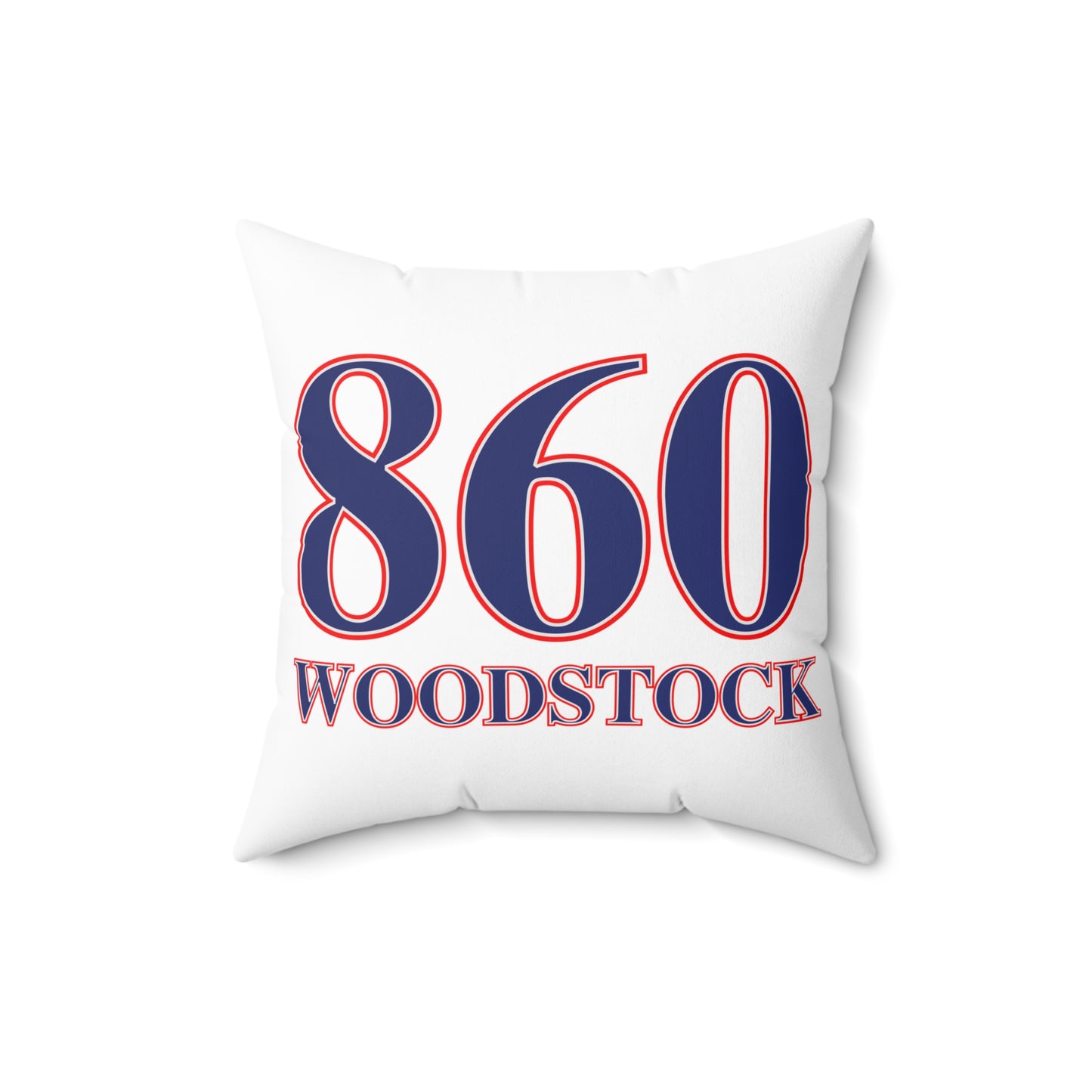860 Woodstock Red, White & Blue Spun Polyester Square Pillow
