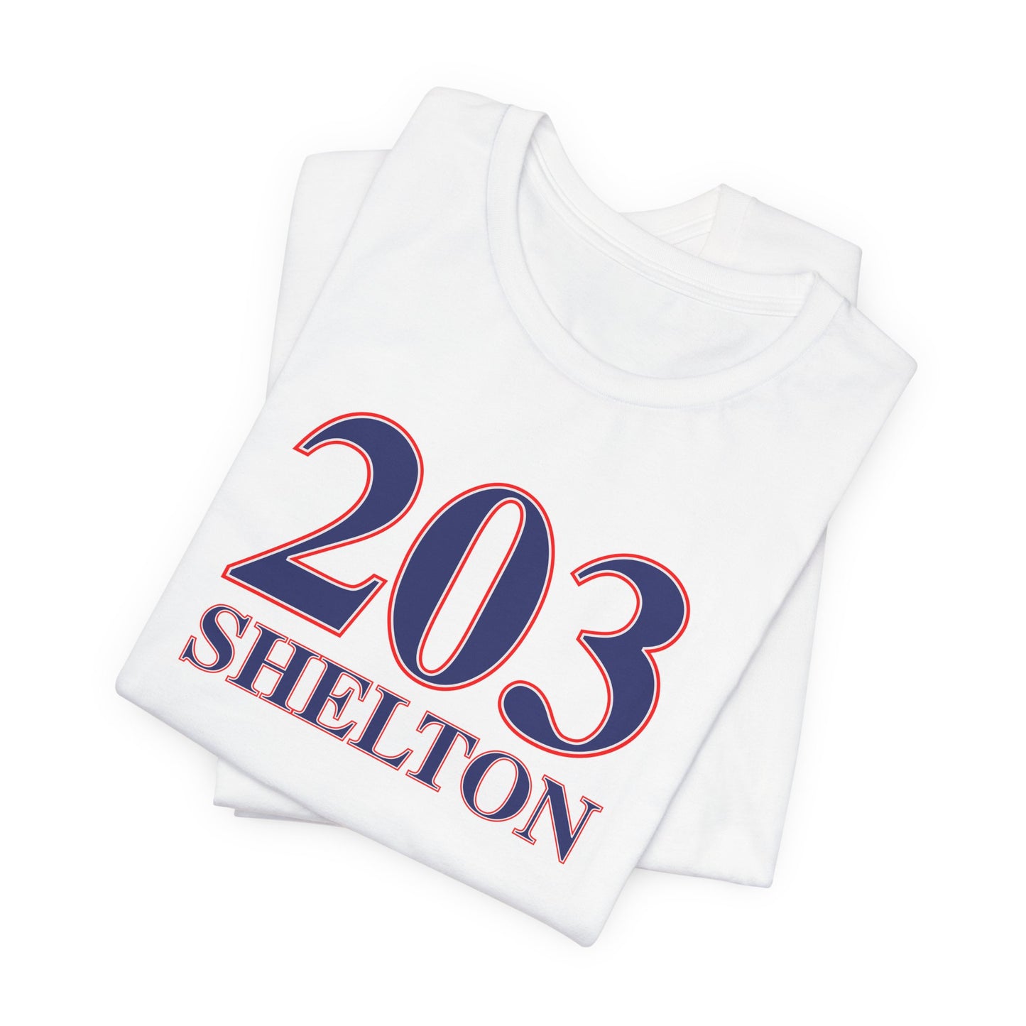 203 Shelton Red White & Blue Unisex Jersey Short Sleeve T-Shirt