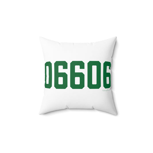 06606 Bridgeport Connecticut Zip Code Spun Polyester Square Pillow
