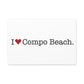I Heart Compo Beach. Matte Canvas, Stretched, 1.25"