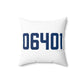 06401 Ansonia Connecticut Zip Code Polyester Square Pillow