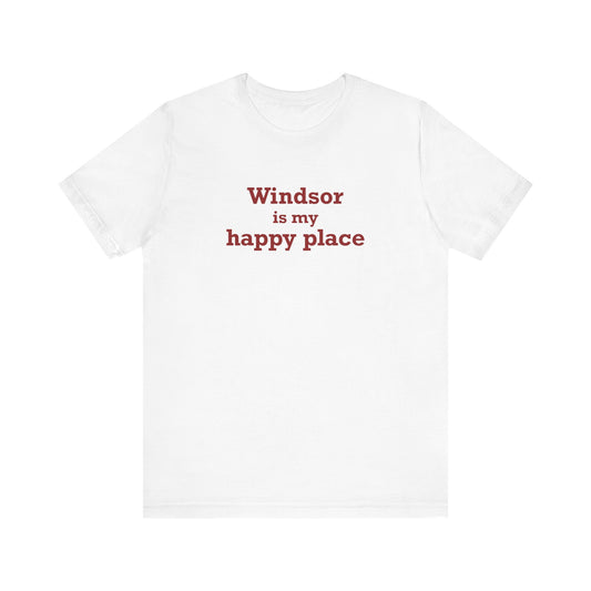 Windsor is My Happy Place Unisex Jersey Short Sleeve T-Shirt