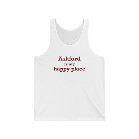 Ashford is My Happy Place Unisex Jersey Tank Top