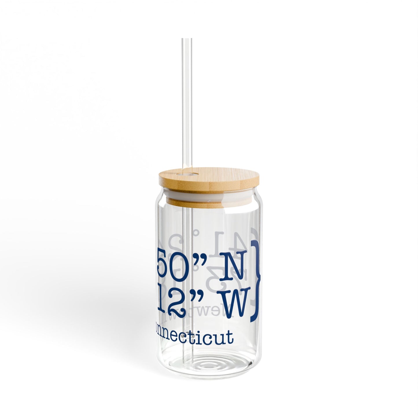 Newtown Coordinates Sipper Glass, 16oz