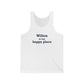 Wilton is my Happy Place Unisex Jersey Tank Top