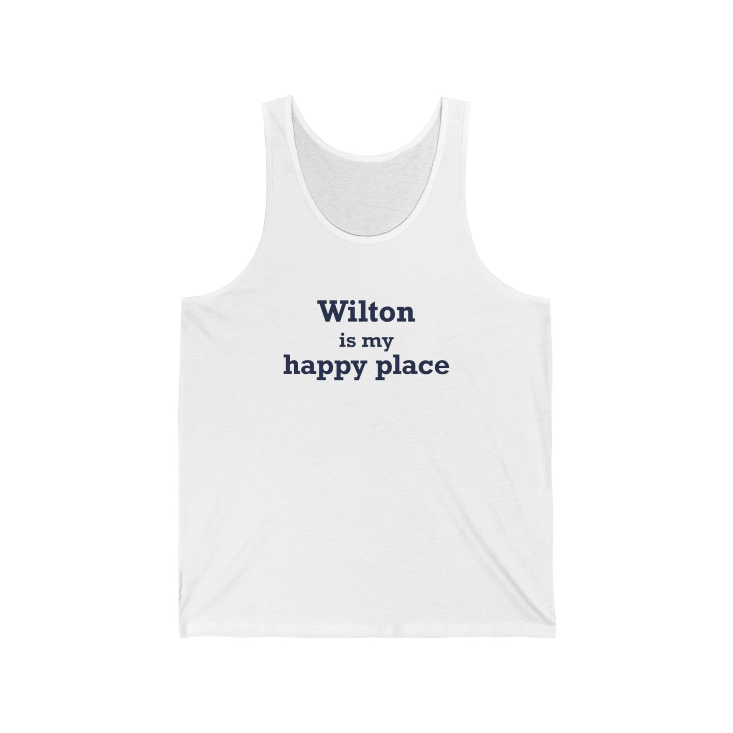 Wilton is my Happy Place Unisex Jersey Tank Top